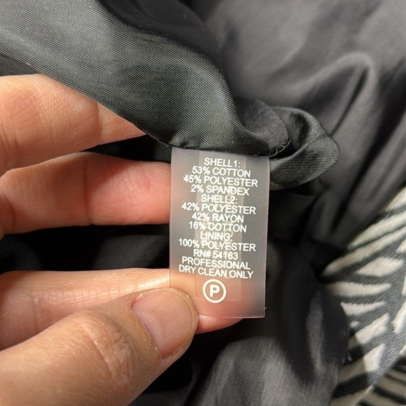 Calvin Klein Black Gray White Sleeveless Shift Dress Size 4 - Picture 8 of 8